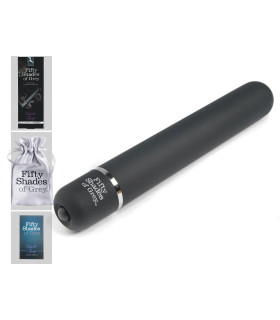 Вібратор Fifty Shades of Grey чорний, 18 х 2.8 см - No Taboo