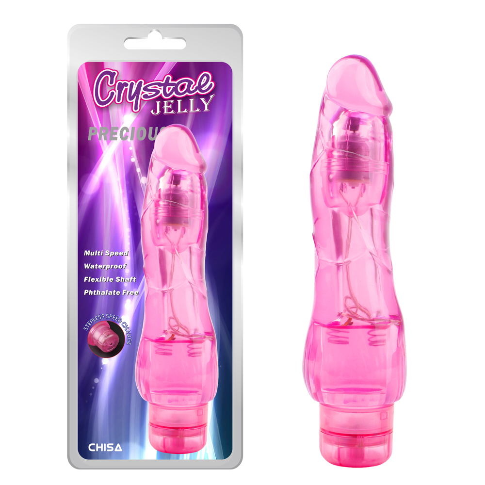 Вибратор реалистичный Chisa Crystal Jelly Precious, розовый, 19.5 х 4 см фото №0 — секс игрушки: Украина, NO TABOO
