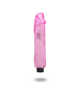 Вибратор розовый гель Cristal cock - No Taboo