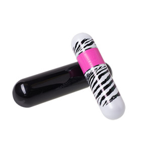 Вибропуля с контейнером для хранения Kenya Petite ZEBRA/PINK - No Taboo