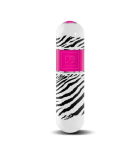 Вибропуля с контейнером для хранения Kenya Petite ZEBRA/PINK - No Taboo