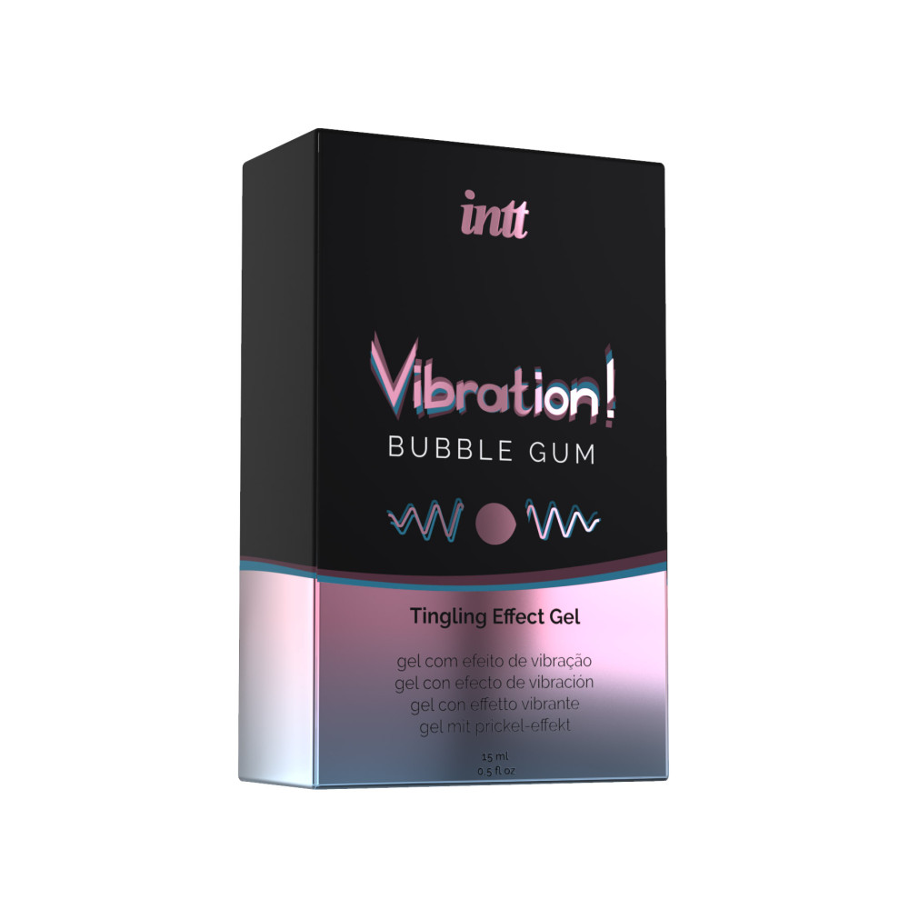 Жидкий вибратор Intt Bubble gum, 15 мл, со вкусом жвачки, фото №3 — секс шоп Украина, NO TABOO