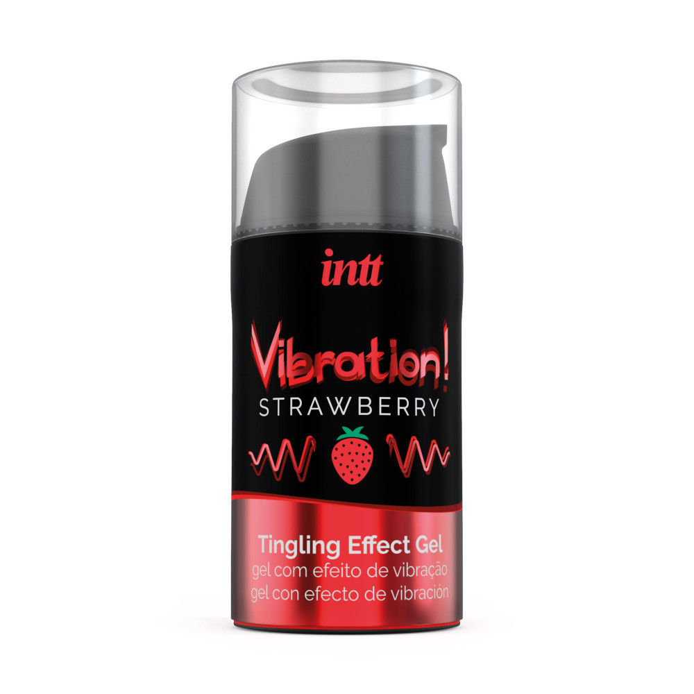 Жидкий вибратор Intt Vibration Strawberry, 15 мл, со вкусом клубники, фото №2 — секс шоп Украина, NO TABOO