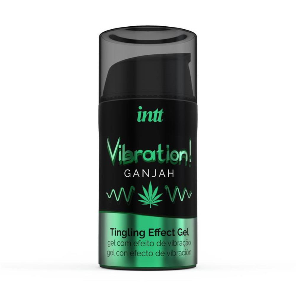 Жидкий вибратор Intt Vibration Ganjah, 15 мл, фото №2 — секс шоп Украина, NO TABOO