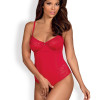 Эротическое боди из узорного кружева с интимным вырезом Jolierose teddy red L/XL, фото №1 — секс шоп Украина, NO TABOO