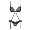 Сексуальное боди с глубоким декольте Laluna crotchless teddy black S/M, фото №5 — секс шоп Украина, NO TABOO
