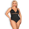 Эротическое боди из атласа с элементами кружева и открытой спиной Lolitte teddy black XXL, фото №1 — секс шоп Украина, NO TABOO
