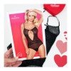 Сексуальное боди полупрозрачное с рисунком Crotchless teddy L/XL, фото №5 — секс шоп Украина, NO TABOO