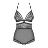 Сексуальное боди из кружева с украшением в области бюста teddy opencrotch black S/M, фото №4 — секс шоп Украина, NO TABOO
