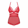 Сексуально боди, из кружева полупрозрачное teddy opencrotch red S/M, фото №4 — секс шоп Украина, NO TABOO