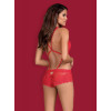 Кружевное боди Obsessive 853 полупрозрачное, красное, L-XL, фото №4 — секс шоп Украина, NO TABOO