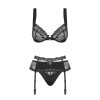 Комплект эротический черный Heartina L/XL, фото №5 — секс шоп Украина, NO TABOO