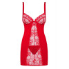 Комплект сорочка + трусики Heartina chemise L/XL красный, фото №4 — секс шоп Украина, NO TABOO