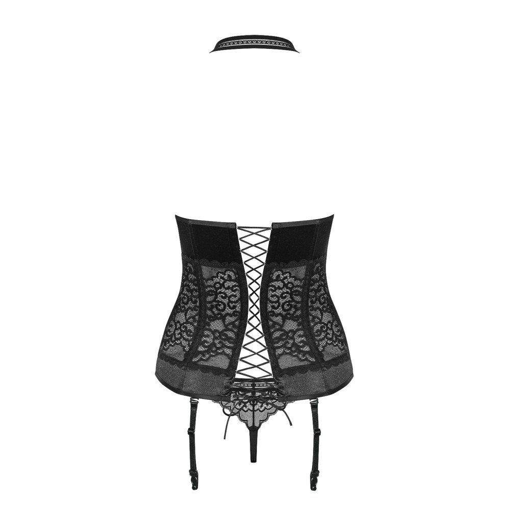 Корсет Ailay corset & thong black S/M, фото №5 — секс шоп Украина, NO TABOO