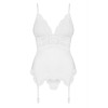 Сексуальный корсет, из кружева с пажами для чулок white L/XL, фото №5 — секс шоп Украина, NO TABOO