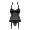 Эротический корсет полупрозрачный с украшением и подвеской corset & thong L/XL, фото №3 — секс шоп Украина, NO TABOO