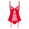 Эротический корсет с подвязками для чулок Heartina corset & thong red L/XL, фото №5 — секс шоп Украина, NO TABOO