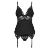 Эротический корсет с кружевом и пажами для чулок black L/XL, фото №4 — секс шоп Украина, NO TABOO