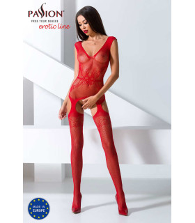 Сексуальный бодистокинг с имитацией чулок, красный red Passion - No Taboo