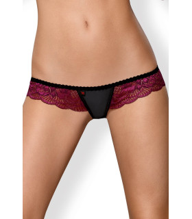 Сексуальные стринги бордовые кружевные S/M - No Taboo