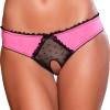 Трусики розовые Rene Rofe CROTCHLESS FRILLS PANTY S/M, фото №1 — секс шоп Украина, NO TABOO