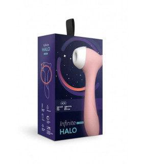 Двосторонній вібратор з вакуумною стимуляцією клітора Halo - No Taboo