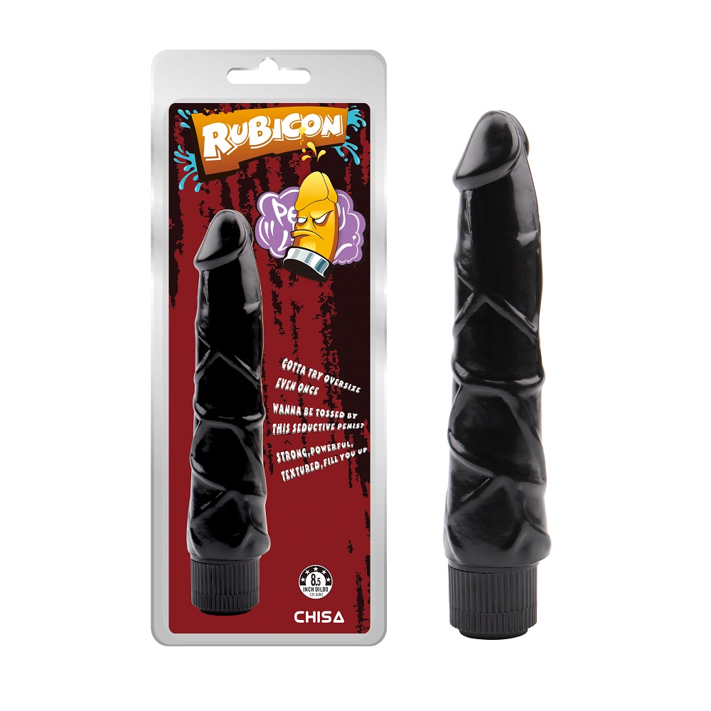 Вібратор реалістичний Rubicon, чорний, 21.5 см