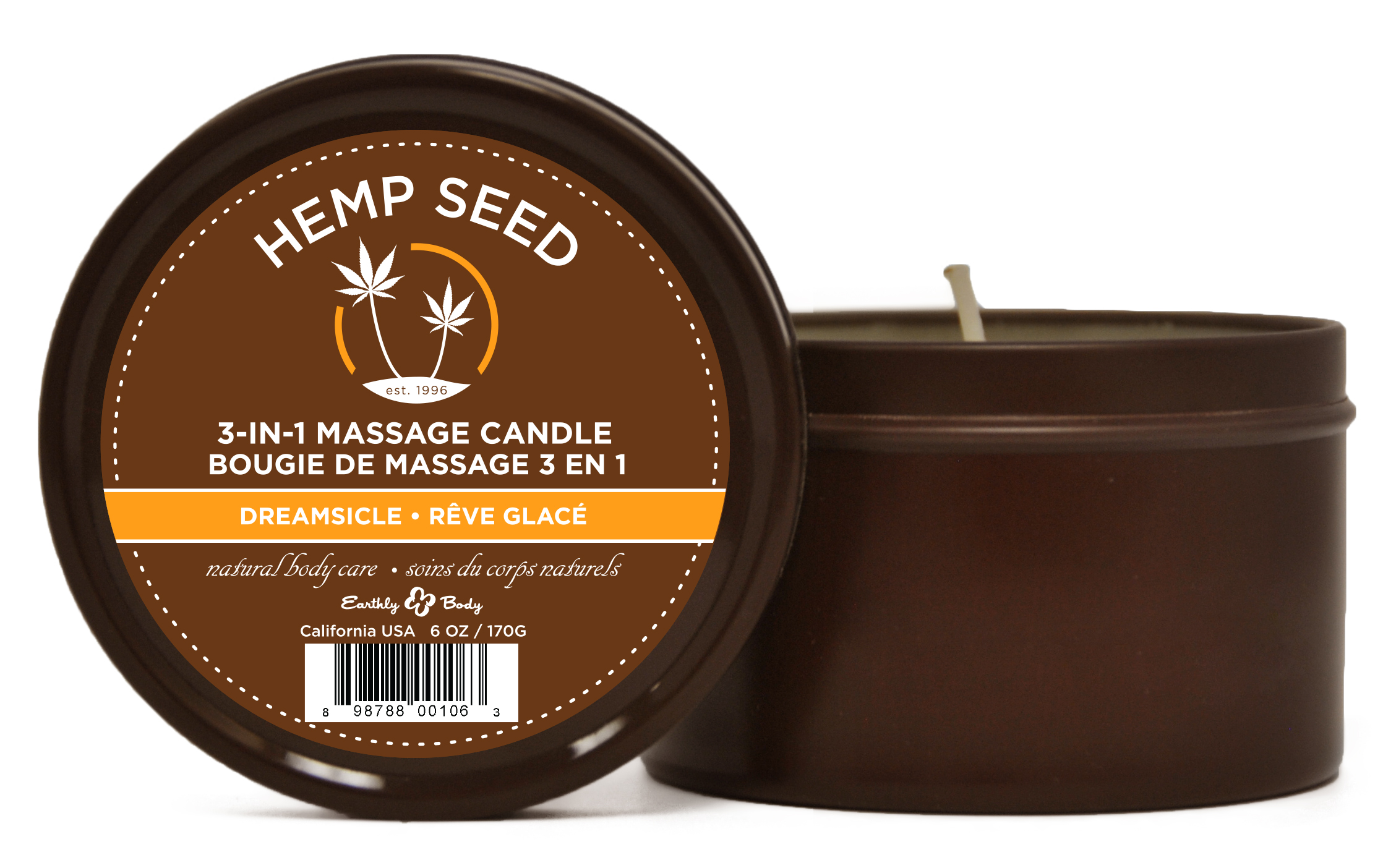 Свічка для масажу Dreamsicle Massage Candle Hemp, 170 мл