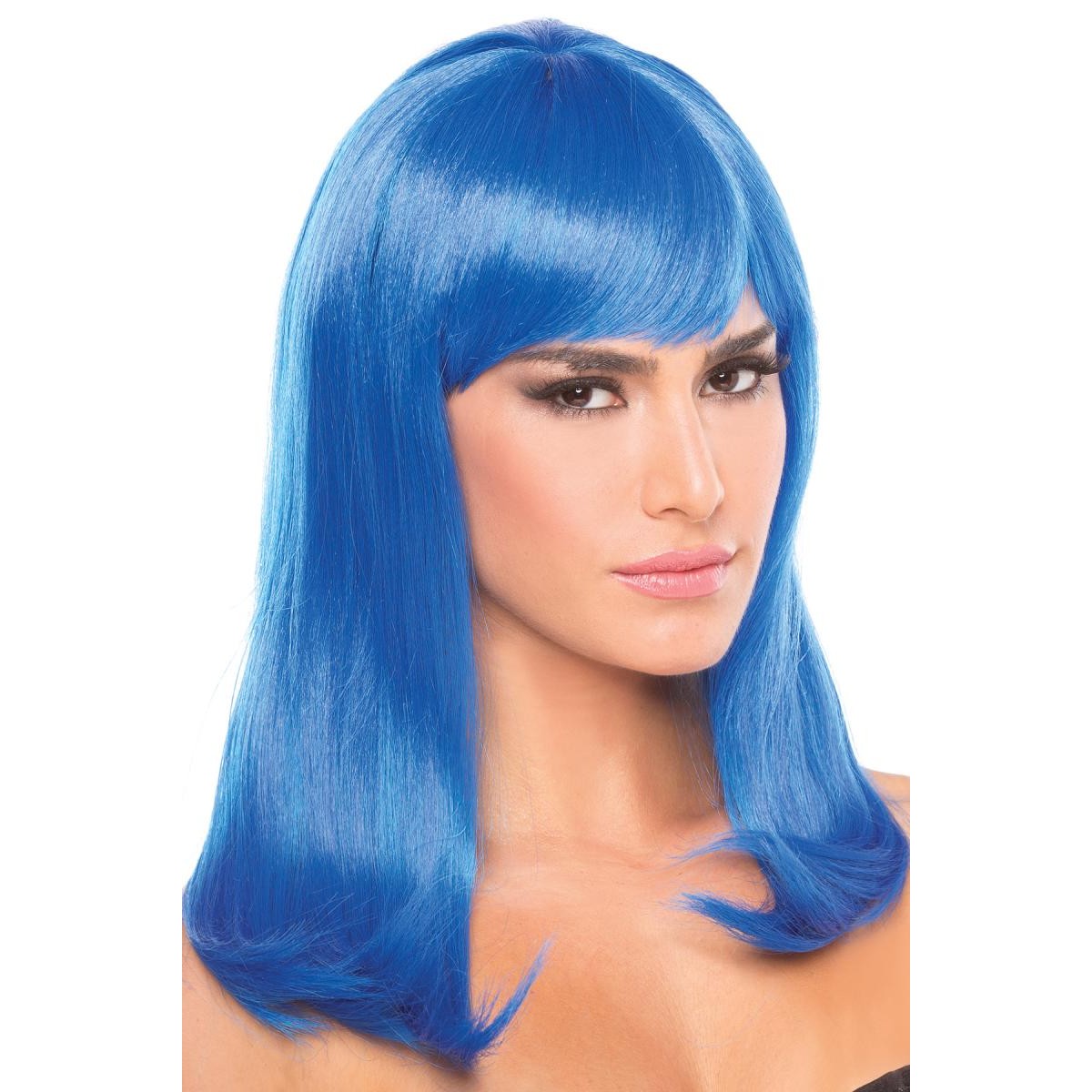 Перука з чубчиком Hollywood Wig, синій