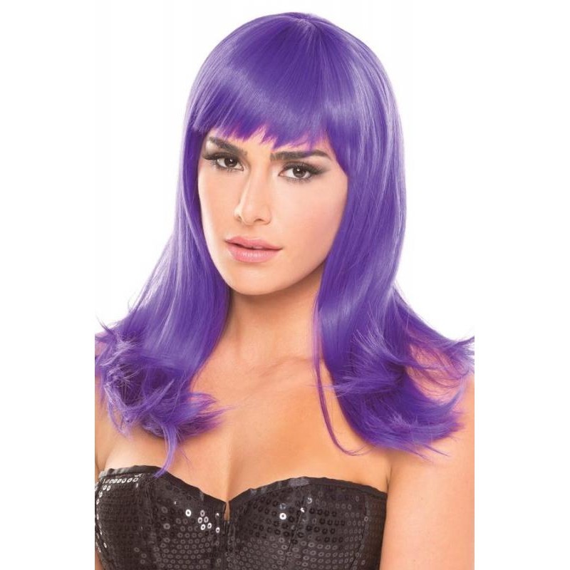 Перука з чубчиком Hollywood Wig, фіолетовий