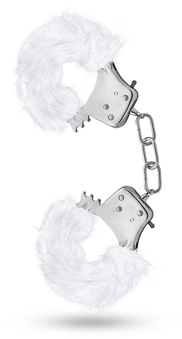 Наручники "Temptasia" Plush fur cuffs біле хутро