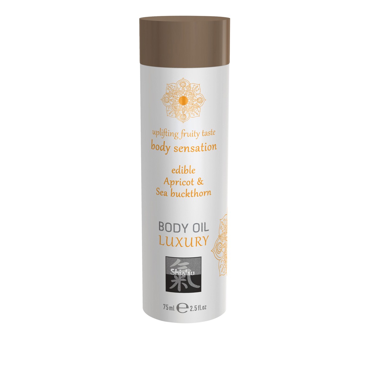 Масажна олійка їстівна HOT Body Oil Luxury зі смаком абрикоса та обліпихи, 75 мл