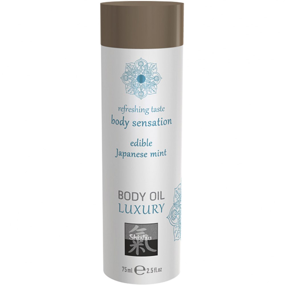 Масажна олійка їстівна HOT Body Oil Luxury зі смаком японської м'яти, 75 мл