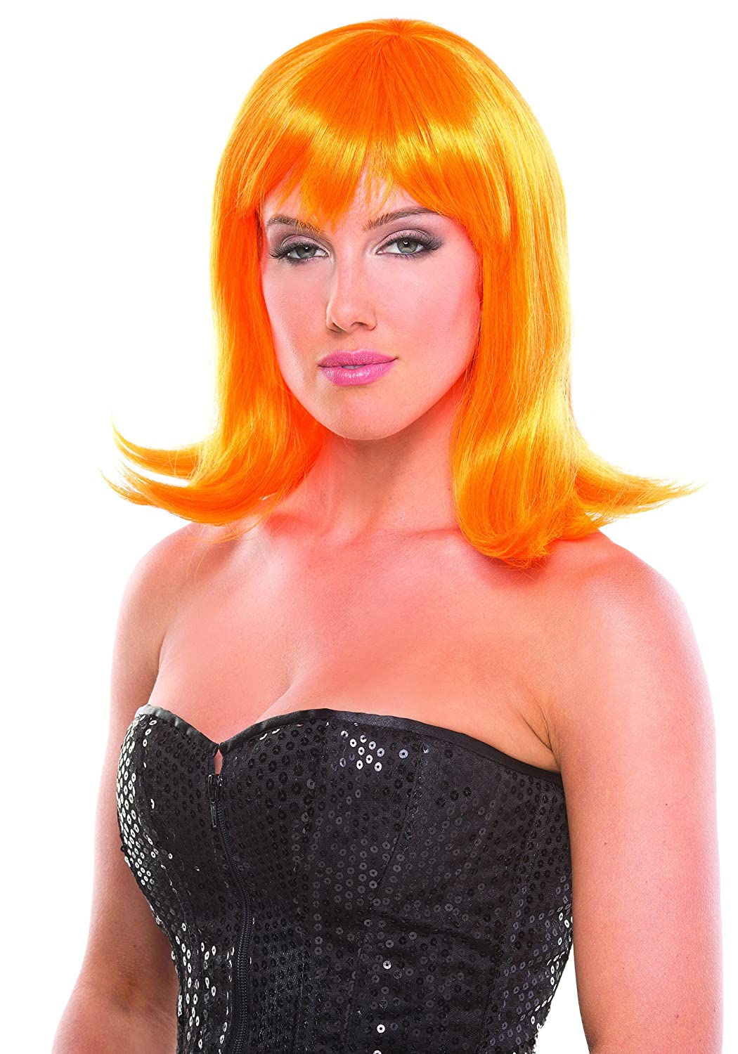 Перука з чубчиком Doll Wig середньої довжини, Помаранчевий