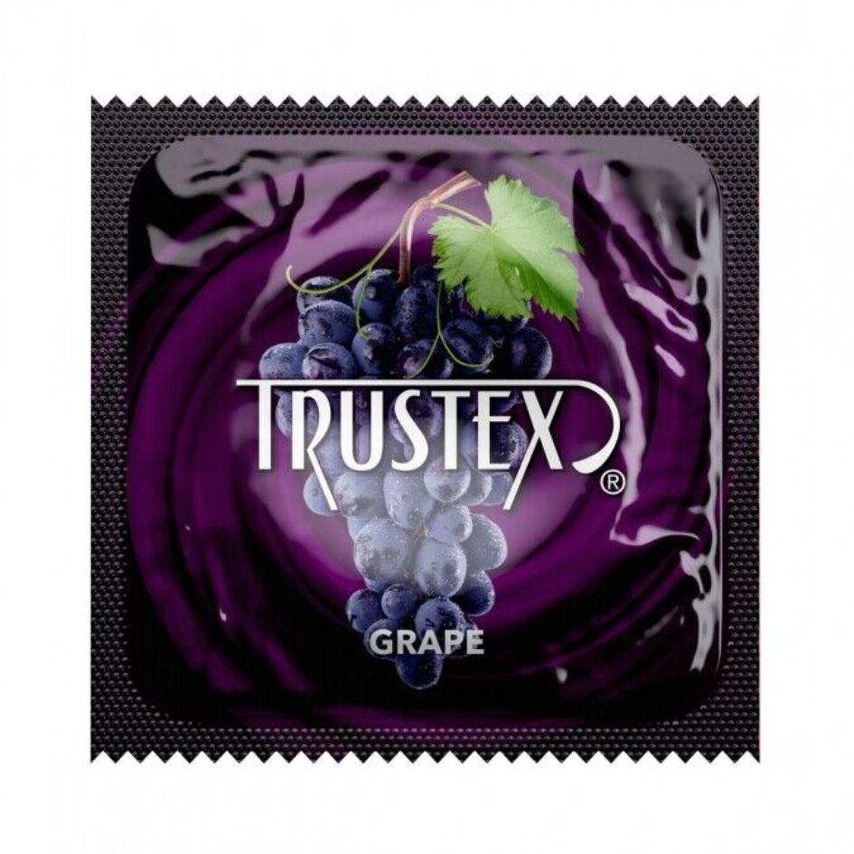 Презерватив Trustex Grape з ароматом і смаком винограду, 1 шт