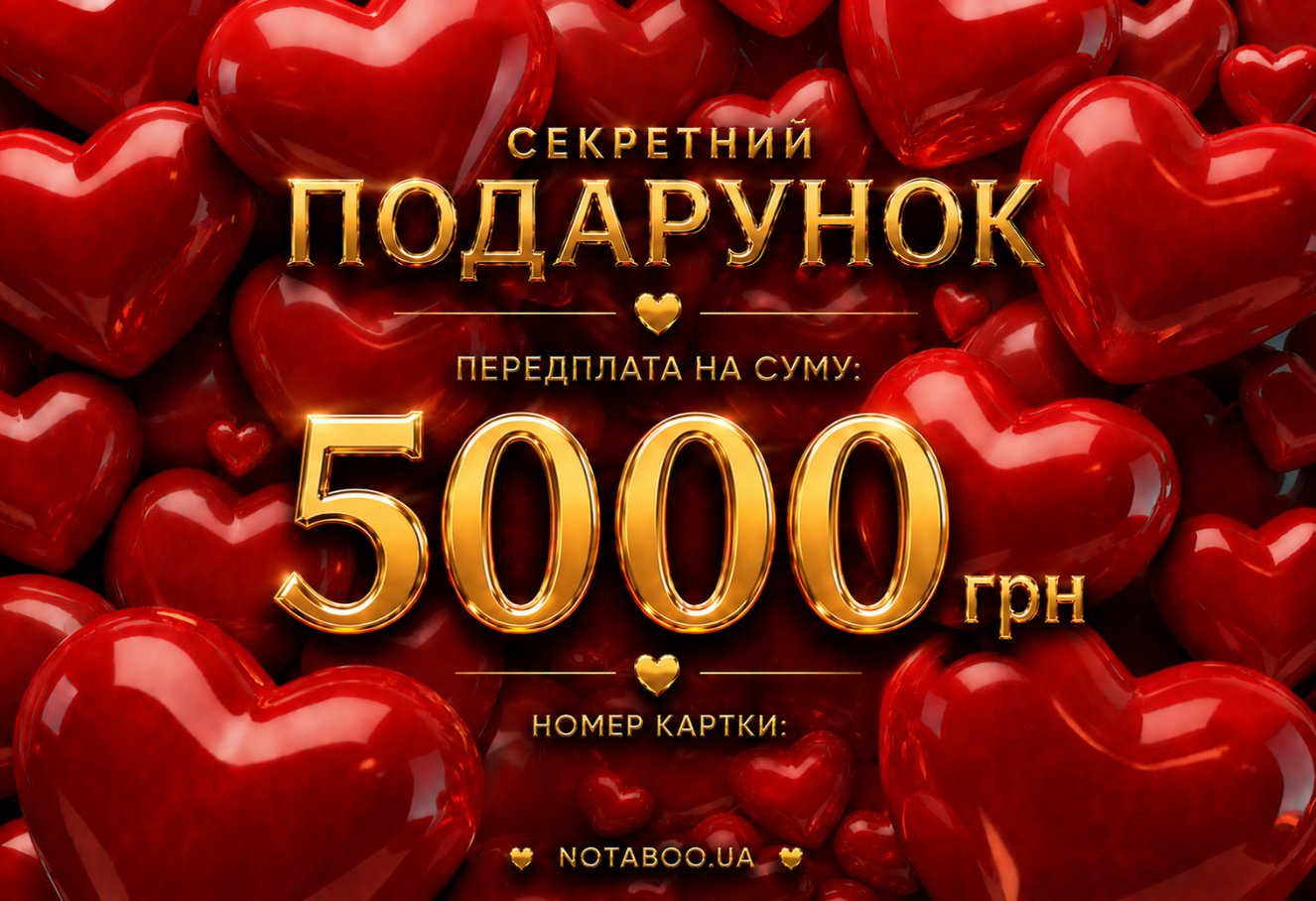 Електронна подарункова картка, 5000 грн