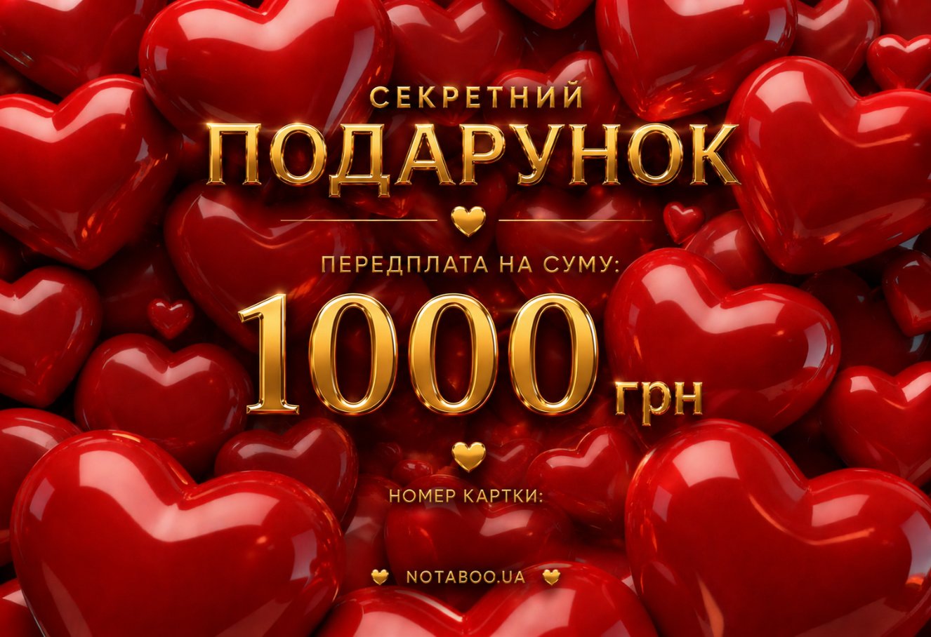 Електронна подарункова картка, 1000 грн