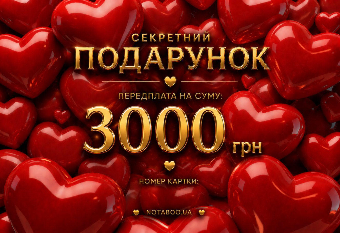 Електронна подарункова картка, 3000 грн