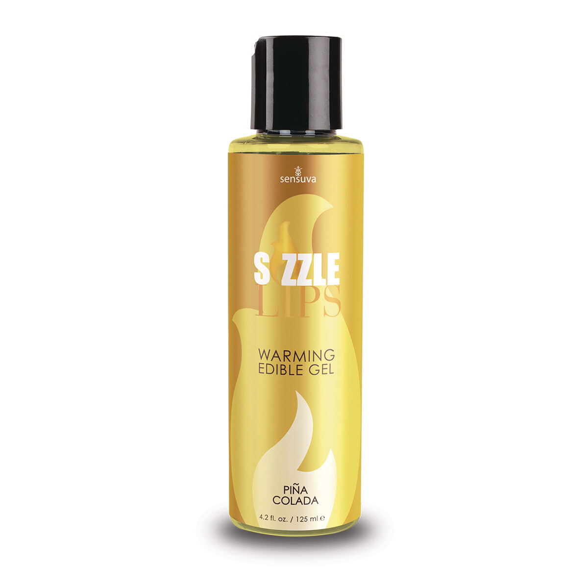 Масажний гель зі зігріваючим ефектом 125 мл Sensuva Sizzle Lips, зі смаком та ароматом піна колади
