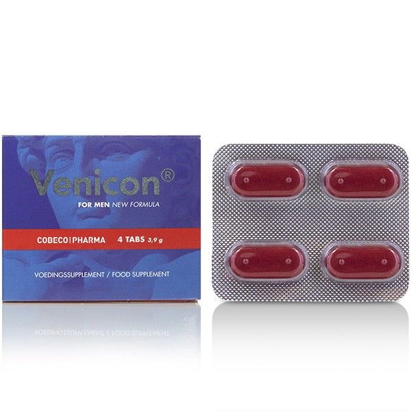 Таблетки для чоловіків для укріплення ерекції Venicon Cobeco, 4 таблетки