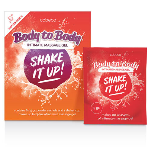 Гель для інтимного масажу Shake It Up Powder Shaker Cobeco, 5 г х 6 шт.