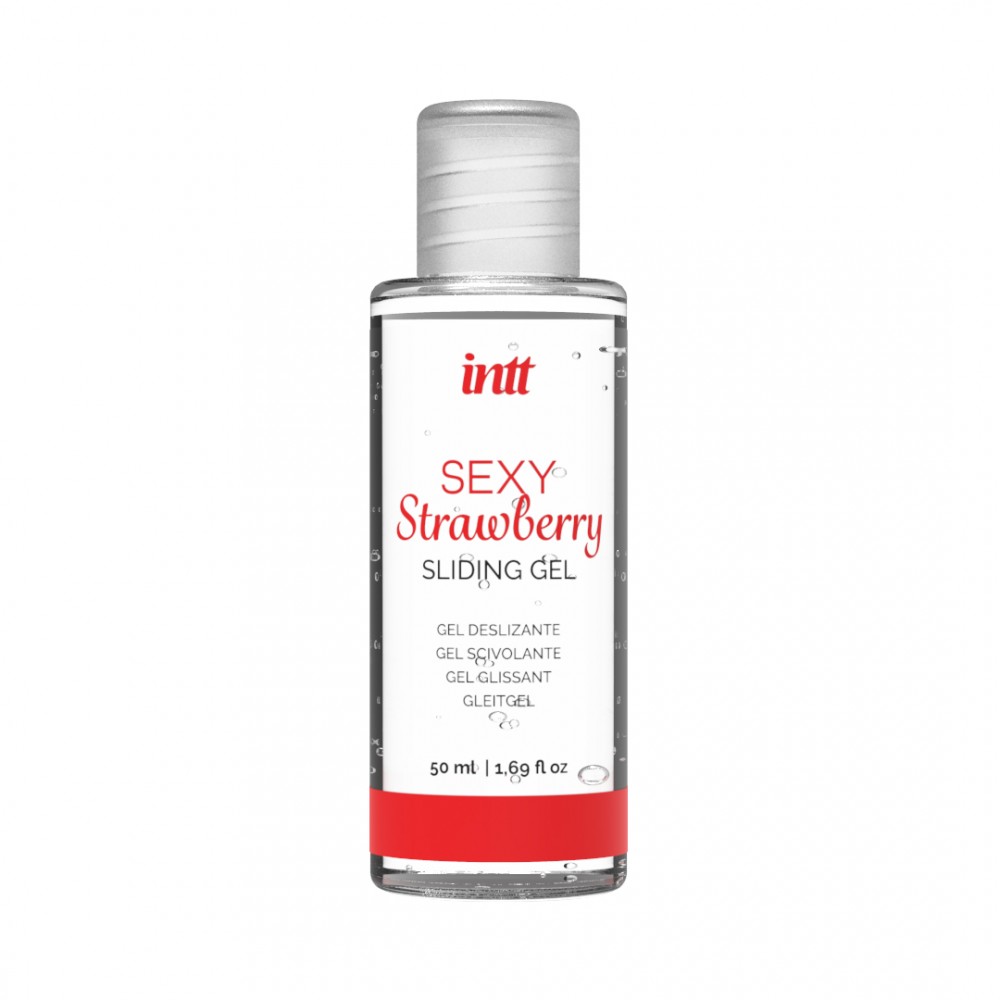 Оральний лубрикант зі смаком полуниці Sexy Strawberry Intt, на водній основі, 50 мл