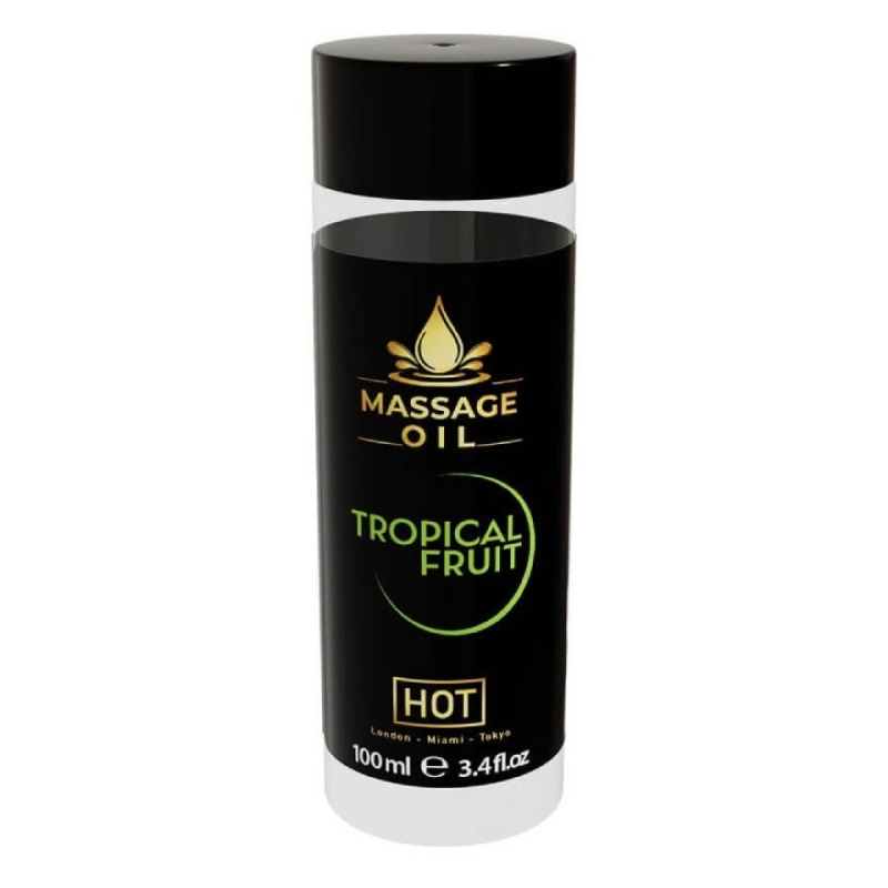 Масажна олійка HOT Massage Oil Tropical Fruit з ароматом тропічних фруктів, 100 мл