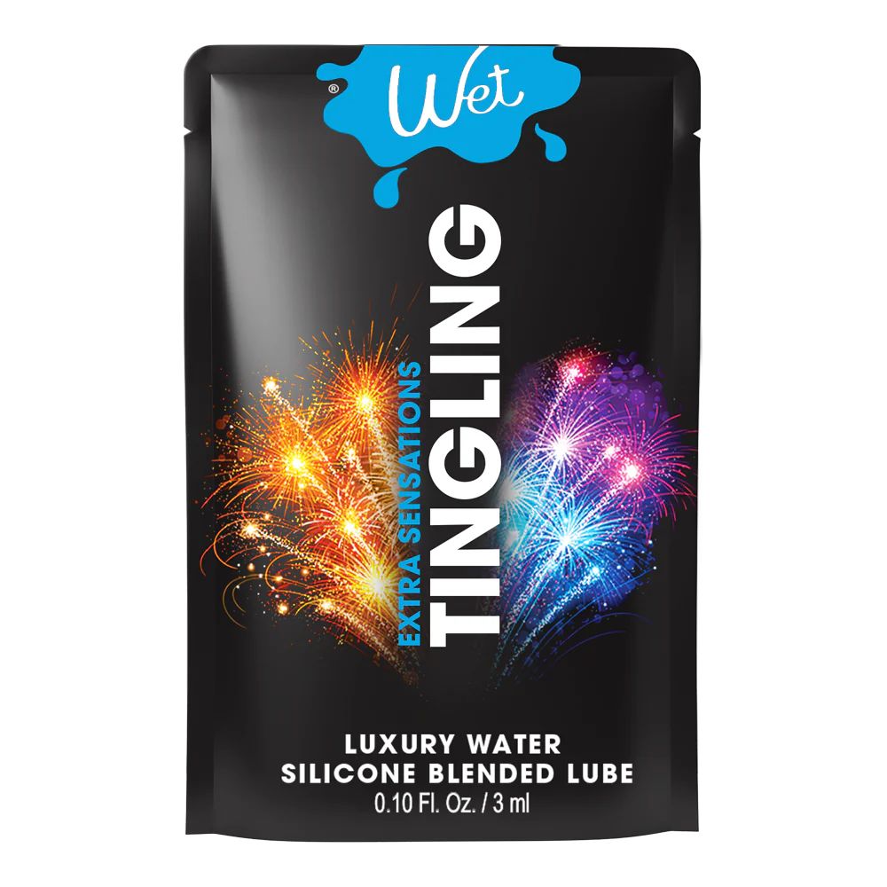 Пробник лубрикант WET Extra Sensations Tingling на гібридній основі, 3 мл
