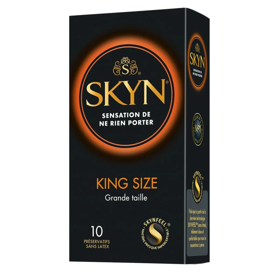 Презервативи безлатексні SKYN King Size великого розміру, 10 шт