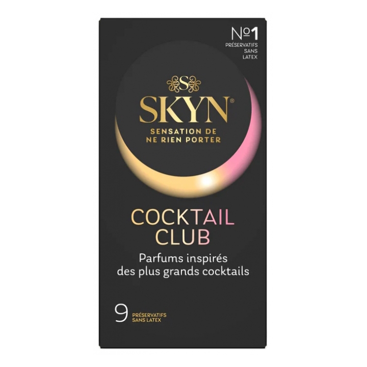 Презервативи безлатексні SKYN Cocktail Club ароматизовані, 9 шт