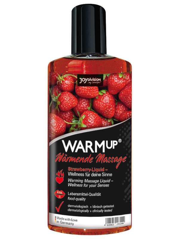 Масажне масло c розігрівом, їстівне WARMup Strawberry, 150 ml