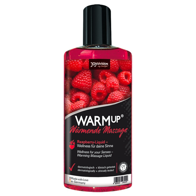 Масажне масло зігріваюче їстівне WARMup Raspberry, 150 ml