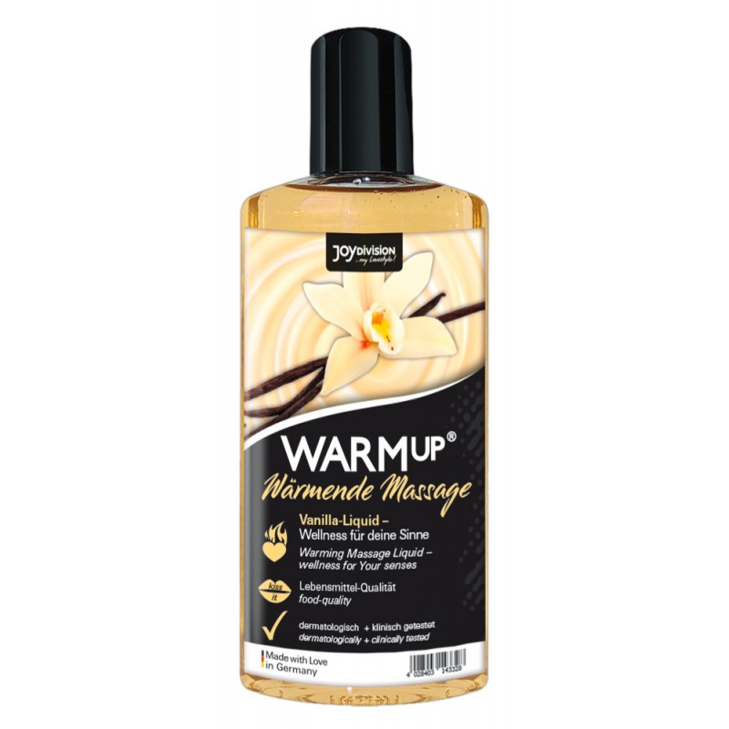 Їстівна масажна олія з розігріваючим ефектом WARMup Vanilla, 150 мл
