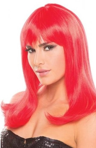 Перука з чубчиком Hollywood Wig, червоний